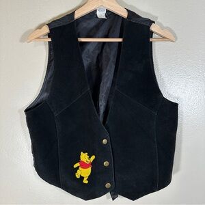 Winnie the Pooh Black Suede Vest